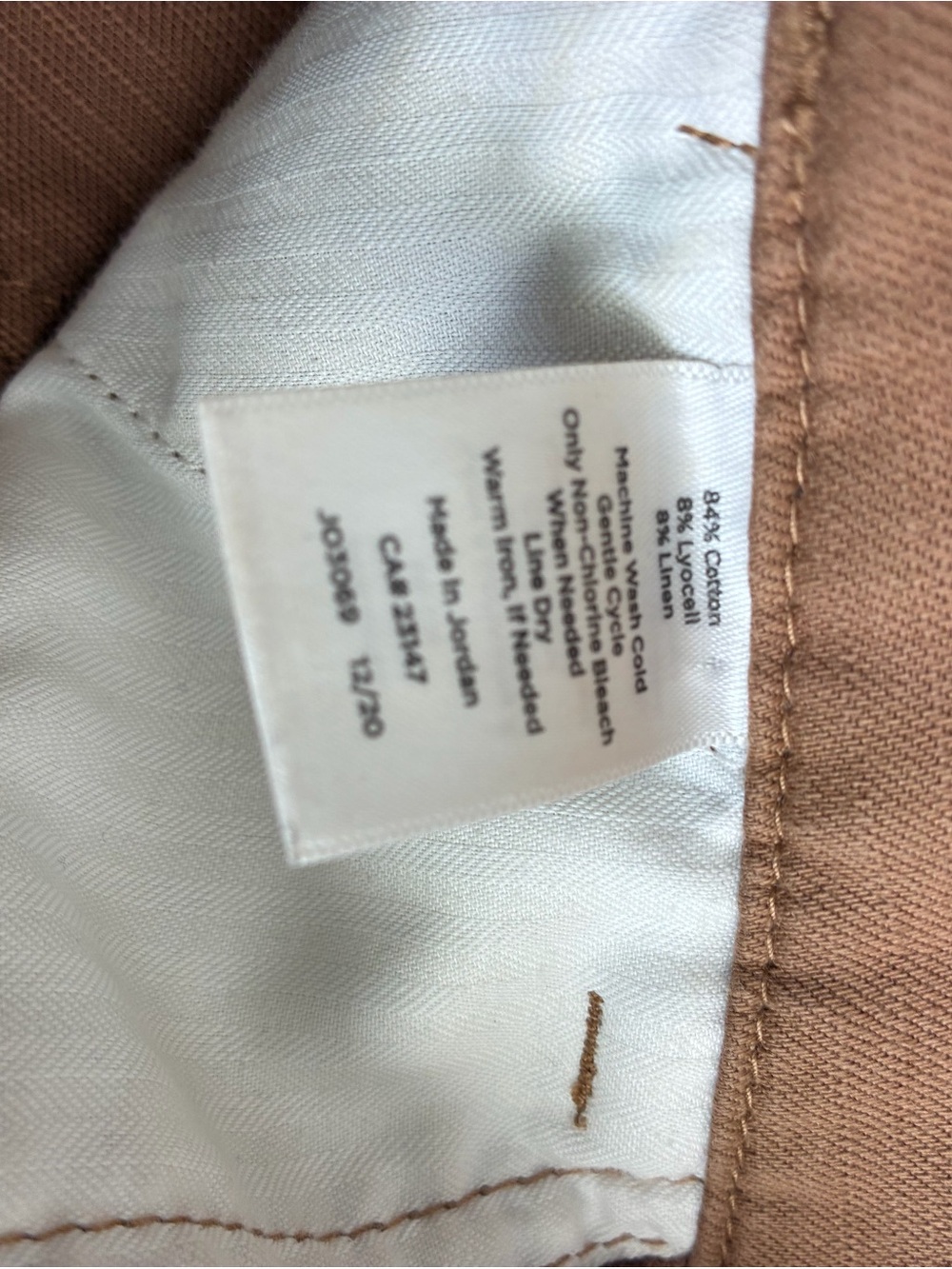 Talbots Women's relaxed fit Cargo Pants in Brown elastic back - Picture 6 of 6